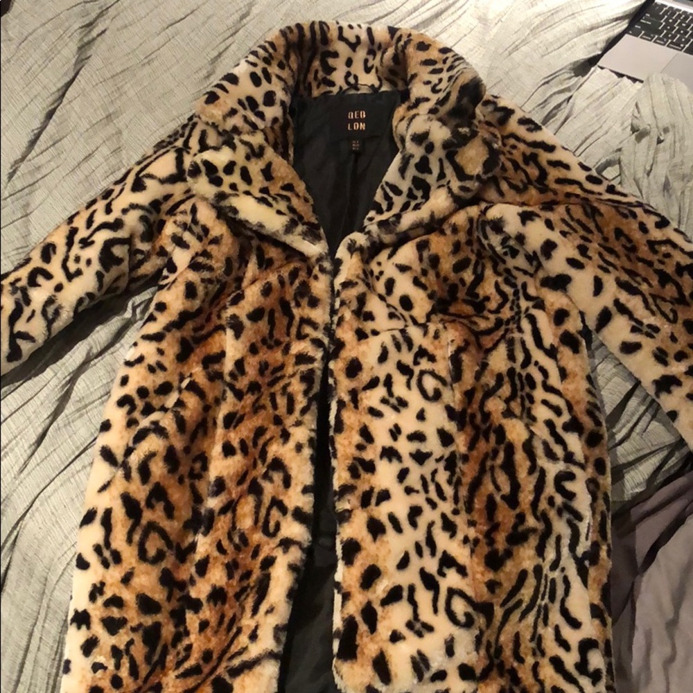 QED London Leopard Coat